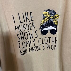 SHEIN Tan Graphic Sweatshirt